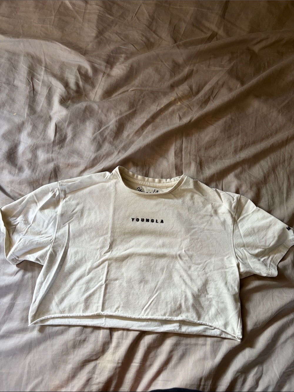 Youngla cream crop top